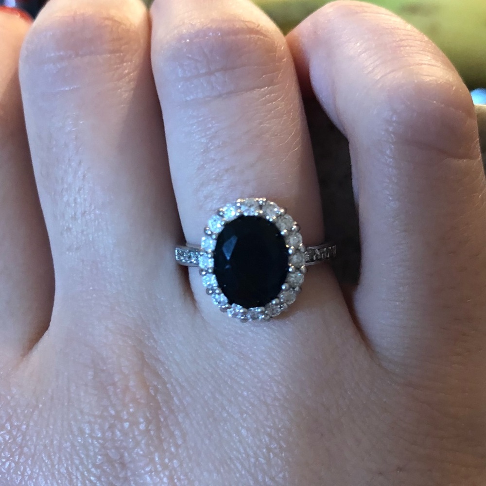 Silver and Cubic Zircona Coctail Ring